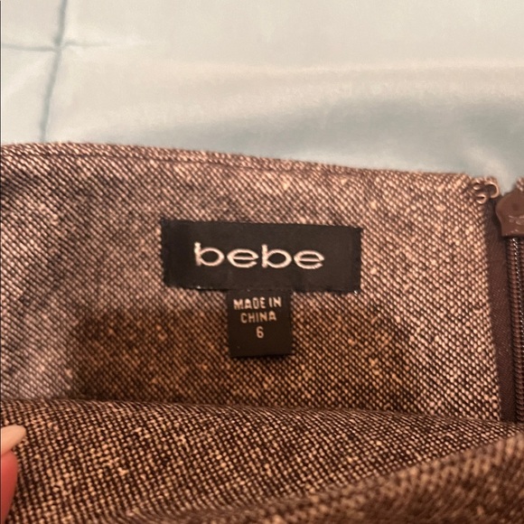 bebe brown  Pencil Skirt with Brown  Trim - Picture 2 of 10